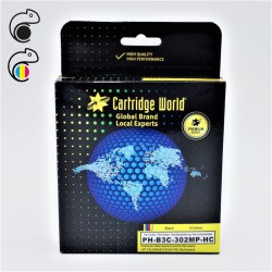 CW HP 302XL Pack de 2 cartouches d'encre  (1 Noire + 1 Couleur ) Premium Remanufacturées Cartridge World