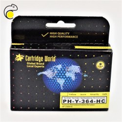 CW HP 364 XL Jaune Cartouche d'encre jaune Premium Remanufacturée Cartridge World