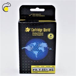 CW HP 951 XL Jaune Cartouche d'encre jaune Premium Remanufacturée Cartridge World